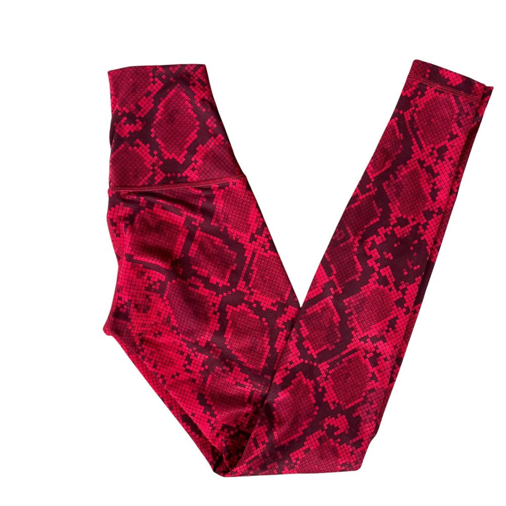 Lululemon Legging Wunder Under Pant High Rise Long Ziggy Snake Red W5K57S